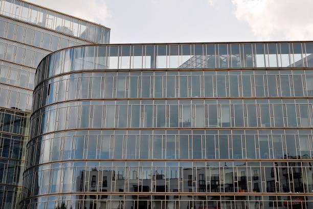 istock Modern building.Modern office building with facade of glass 821327268