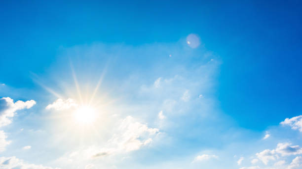 istock Wonderful blue sky with bright sun 821331440