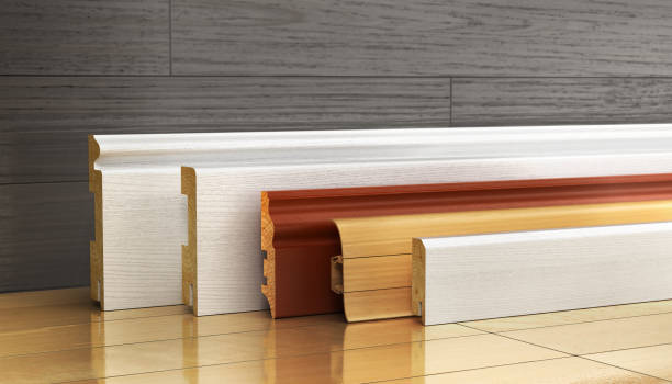 Set of skirting different form on a wood background