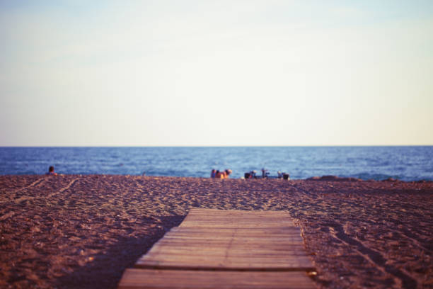 Wooden path to the beach.
