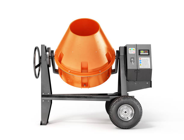 istock Concrete mixer on a white background. 3d illustration 821333898