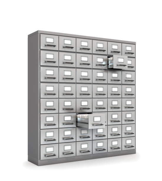 istock Archives. Filing cabinet isolated over white background. 3d illustration 821333902