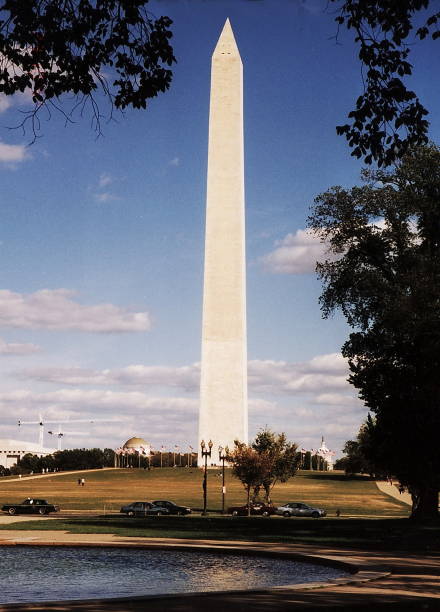 istock Washington pond and Washington Monument 2000 821337724