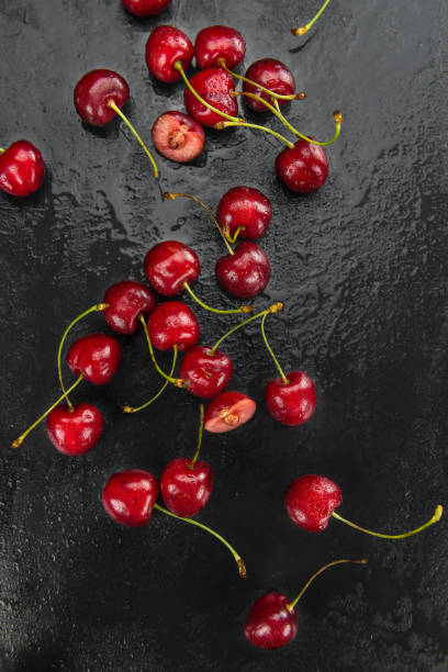 istock Fresh Cherries close-up shot, selective focus 821343234