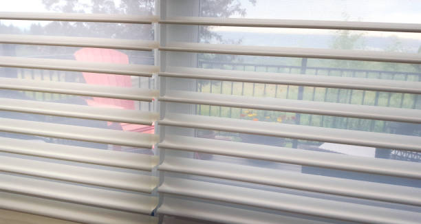 istock Beautiful Sheer Bedroom Blinds 821352734