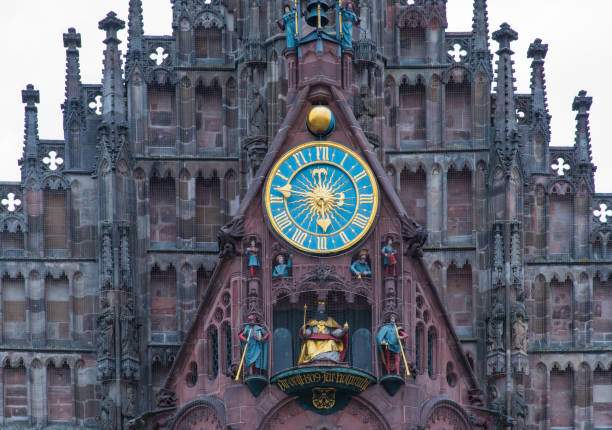 istock Close up clock at Neuremberg church 821353426