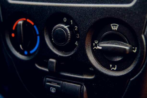 istock Conditioner and air flow control in a modern car 821353458