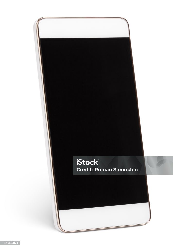 Moderne Touchscreen-smartphone isoliert auf weiss - Lizenzfrei Handy Stock-Foto