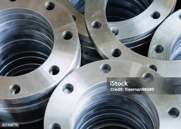 Flanges Stock Photo - Download Image Now - Pipe - Tube, Stainless Steel, Flange