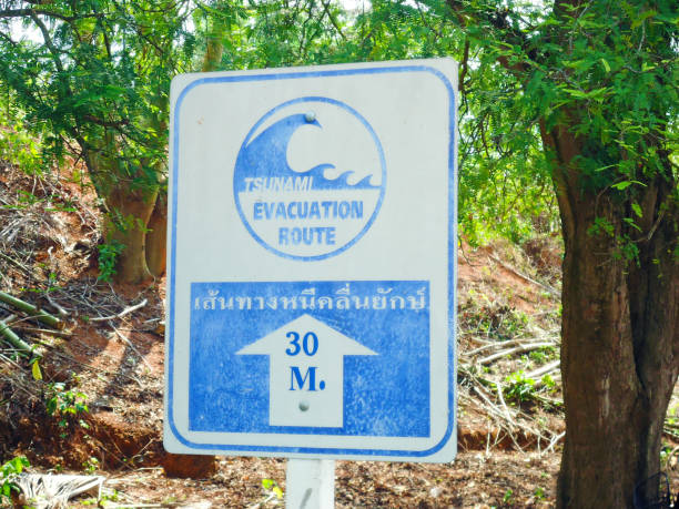 istock Tsunami route sigh in Thailand 821386164