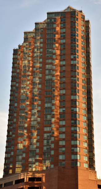 Liberty Towers in Jersey City Jersey City, New Jersey, USA - June 30, 2017: The Liberty Towers on the Hudson River waterfront in Jersey City, liberty tower stock pictures, royalty-free photos & images