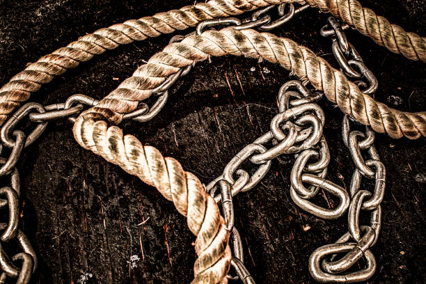 istock ship rope and knot isolated on white background 821426884