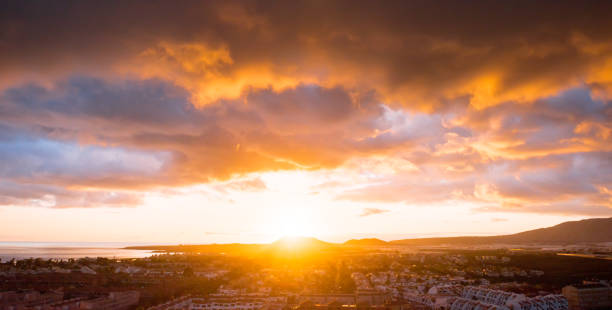 istock Sunset on Tenerife resort Costa Silencio 821433364