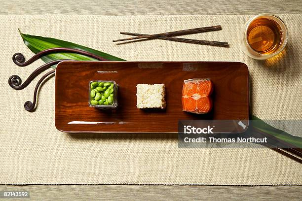 Food On Plate With Bevarage Stock Photo - Download Image Now - Brown Rice, Chopsticks, Close-up