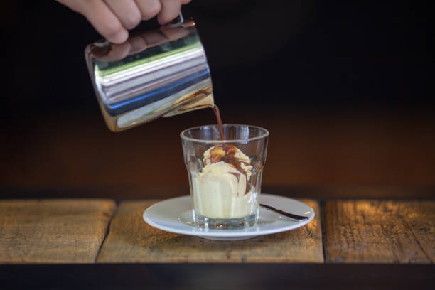 istock Affogato coffee with ice cream 821442350