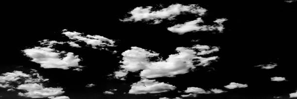 istock Isolated white clouds on black sky. Set of isolated clouds over black background. Design elements. White isolated clouds. Cutout extracted clouds. Clouds.Black Background. 821453848