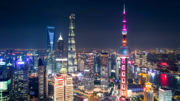 istock aerial view of Shanghai 821460520