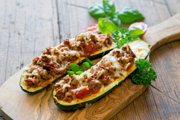 istock scalloped zucchini with minced meat and cheese 821467066