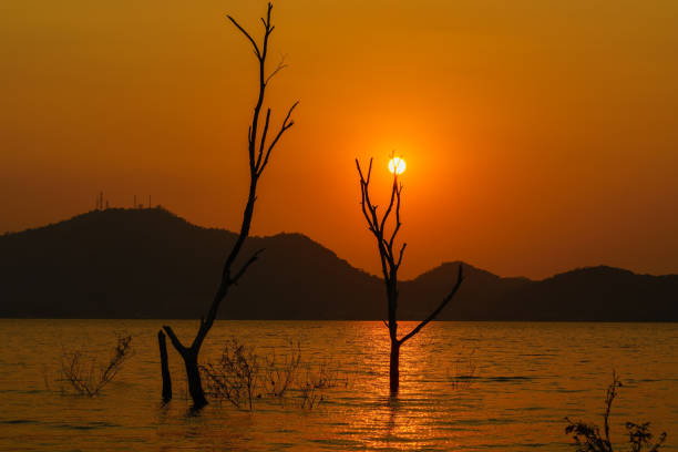 Sunset in Bang Phra reservoir , Chon Buri , Thailand