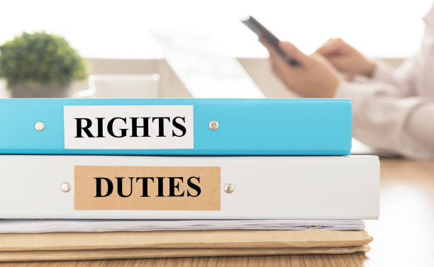 rights and duties stock photo