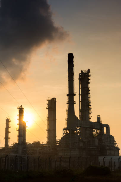 istock Oil refinery power station at sunshine 821472268