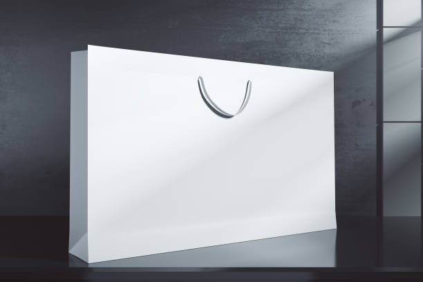 istock White shopping bag, purchase concept 821474810