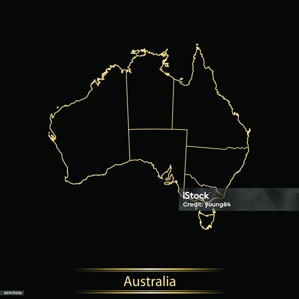 Abstract Colored Australia Map Australia Map Stock Illustration - Download Image Now - Abstract ...