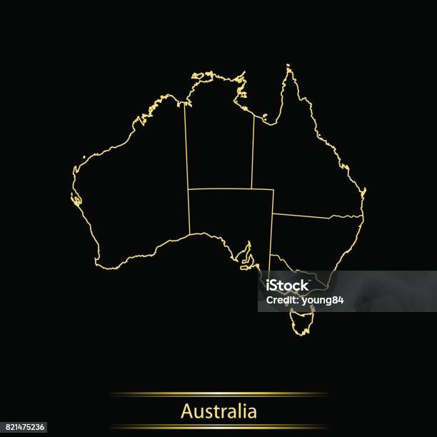 Abstract Colored Australia Map Australia Map Stock Illustration - Download Image Now - Abstract ...