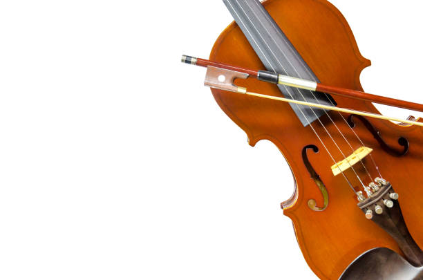istock Top view of violin musical for isolated 821475250