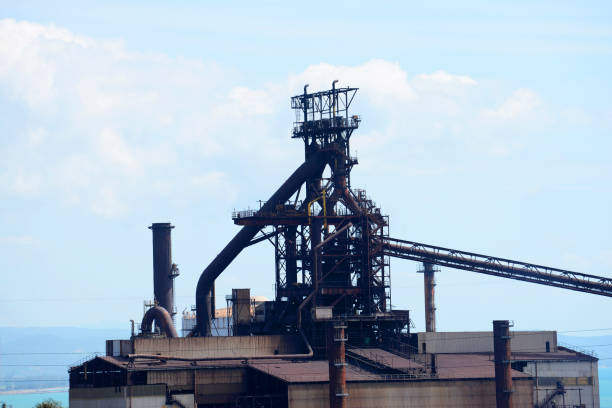 istock Steel plant in industrial site 821492858