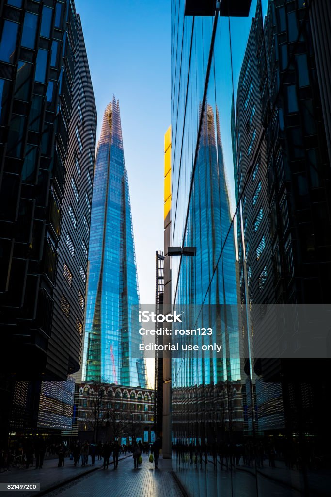Scherf en reflectie - Royalty-free Shard London Bridge Stockfoto