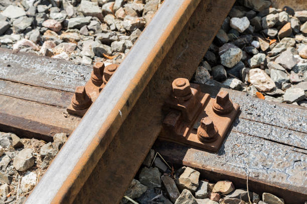 istock Sleepers and bolts, detail. 821502494