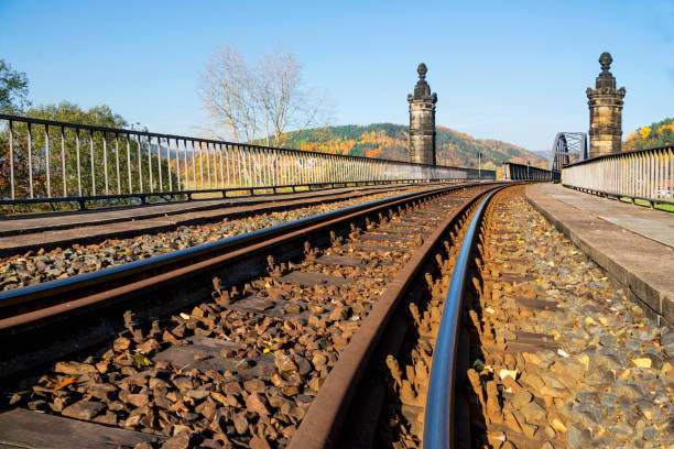 View of old stone railway bridge, Bad Schandau, GERMANY.
