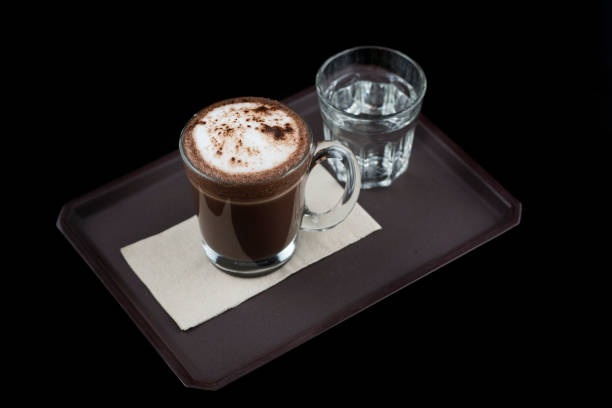 istock Hot chocolate coccoa in glass 821512646