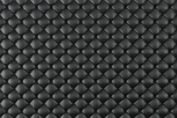istock Leather Upholstery Sofa Background. Black Luxury Decoration Sofa. Elegant Black Leather Texture With Buttons For Pattern and Background. Leather Texture for Graphic Resource. 3D Rendering 821512848