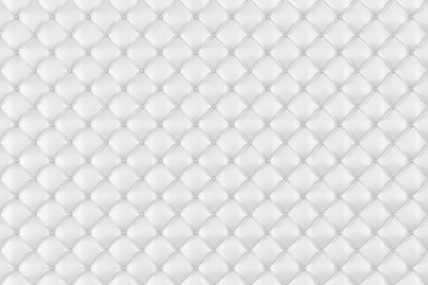 istock Leather Upholstery Sofa Background. White Luxury Decoration Sofa. Elegant White Leather Texture With Buttons For Pattern and Background. Leather Texture for Graphic Resource, 3D Rendering 821512856