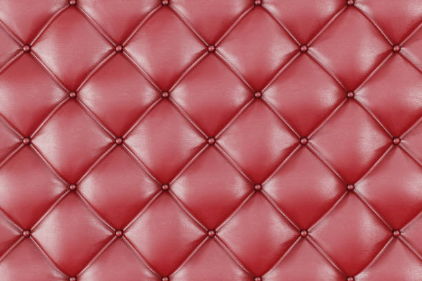 istock Leather Upholstery Sofa Background. Red Luxury Decoration Sofa. Elegant Red Leather Texture With Buttons For Pattern and Background. Leather Texture for Graphic Resource, 3D Rendering 821512868
