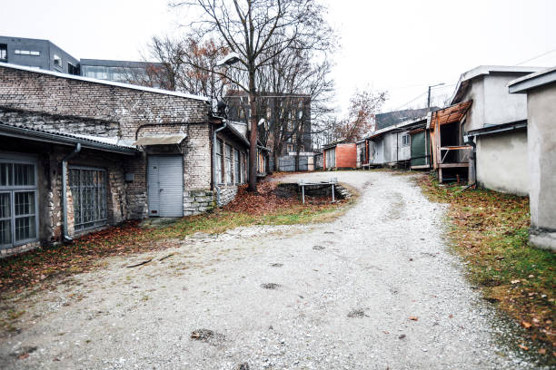Abandoned soviet era buildings.
