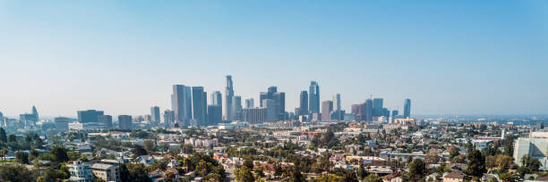 Los Angeles - Echo Park Drone View stock photo