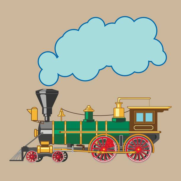 illustrations, cliparts, dessins animés et icônes de locomotive à vapeur lumineuse dessin animé - tobacco wagon