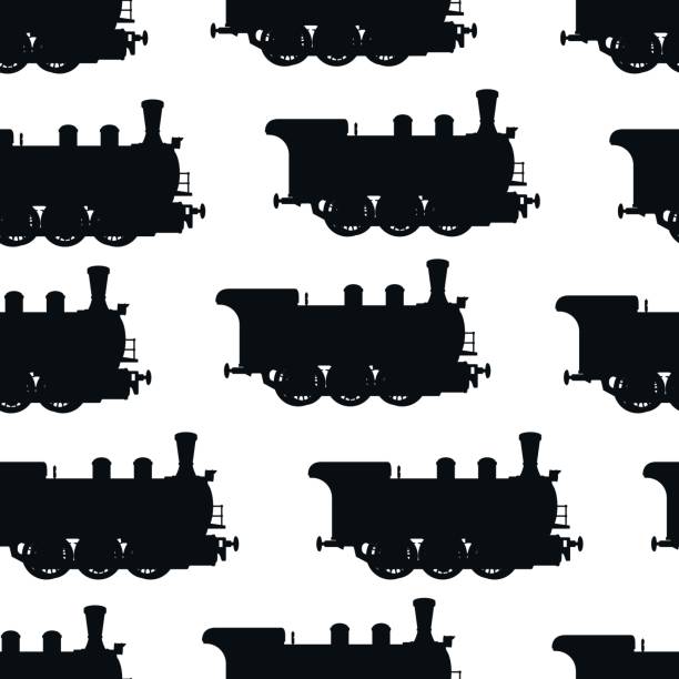 illustrations, cliparts, dessins animés et icônes de arrière-plan transparent locomotive de silhouette vapeur - tobacco wagon