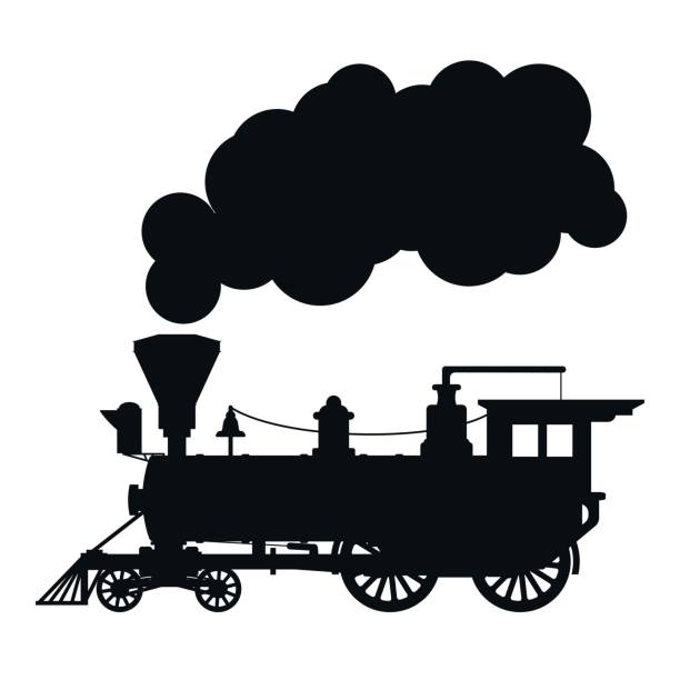 illustrations, cliparts, dessins animés et icônes de locomotive à vapeur silhouette - tobacco wagon