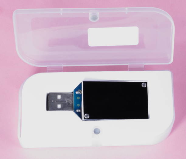 istock electronic device in plastic case on pink background at day 821532286