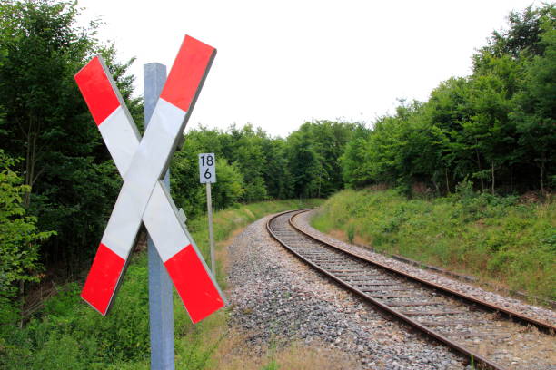 St. Andrew's Cross at a level crossing