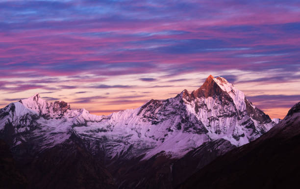 istock Mount Machapuchare, or Fishtail, view from Annapurna Base Camp, Nepal 821536368