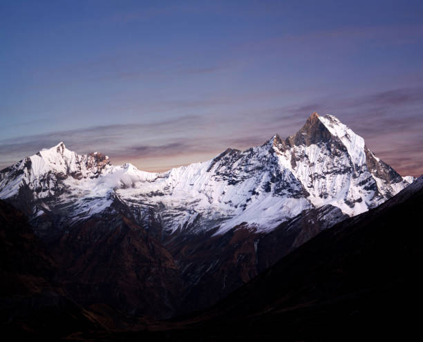 istock Mount Machapuchare, or Fishtail, view from Annapurna Base Camp, Nepal 821536544