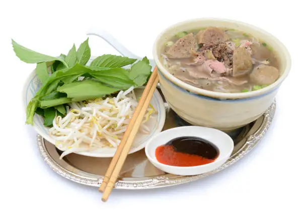 Photo of 'Pho' bowl in vietnamese food