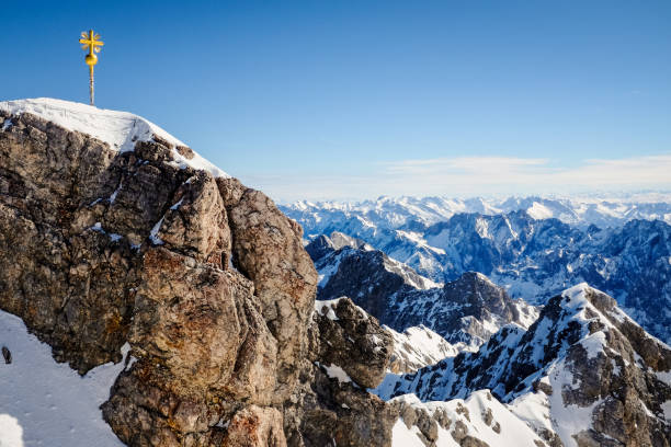 istock Beautiful Blue Sky at Zugspitze, Germany. 821537738
