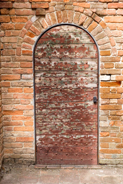Medieval door at a historic British cathedral .