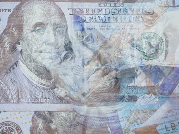 istock Double exposure of dollars 821551780